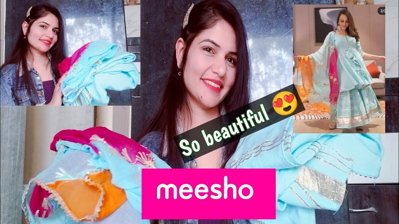 Meesho Kurti Palazzo Dupatta Set| Meesho Dress Review| Meesho Kurti ...