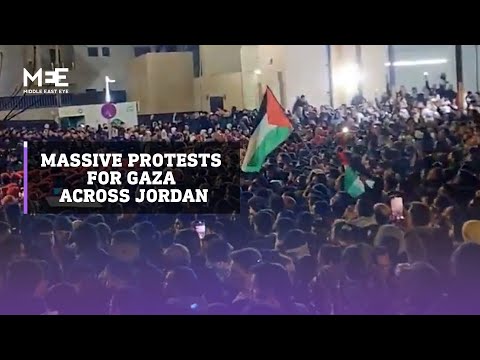 Massive protests for Gaza across Jordan