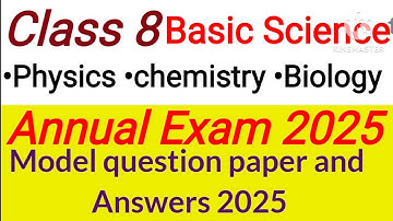 Class 8 Basic science Annual exam Model Question paper and Answers 2025