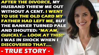 After the Divorce He Threw Me Out Broke, But the Banker Saw My Father’s Old Card and Froze at the…