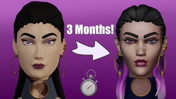 3 Months Progress! - Timelapse - Blender Sculpt Reyna from Valorant V2
