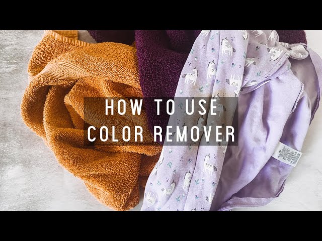 How to Use Color Remover 