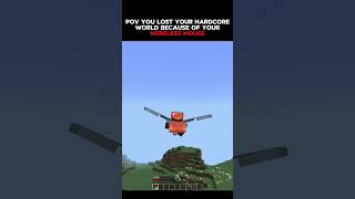 POV you lost your Minecraft world because of your wireless mouse😭 #fyp #BroMinecraftYT #minecraft