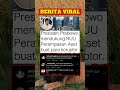 🔴Presiden Prabowo mendukung RUU Perampasan Aset buat para koruptor.