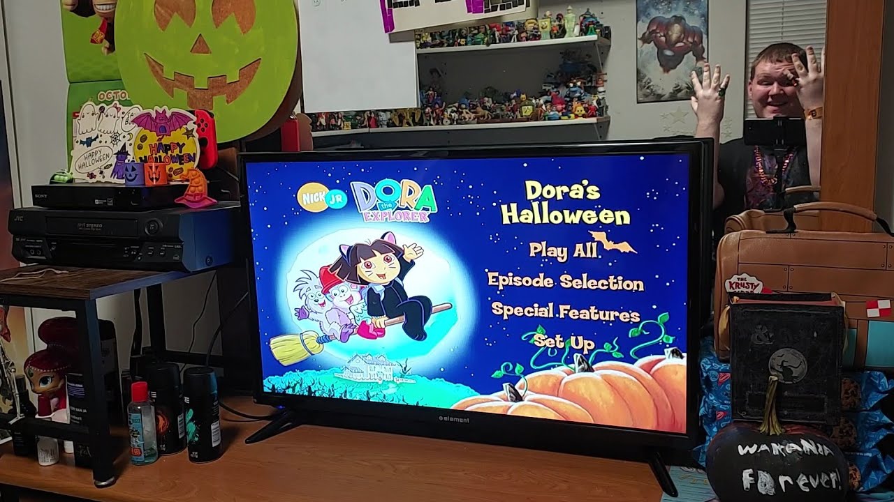 Меню Прохождение Даши-путешественницы: DVD «Хэллоуин Даши» 2004 года (переиздание 2009 года)🎃👻🧛‍♂...