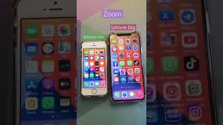 zoom in big and mini iPhone