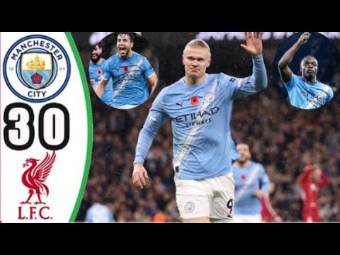 ملخص مباراة ليفربول ومانشستر سيتي0 3اهذاف مباراة مانشستر سيتي و اليفربول اليوم