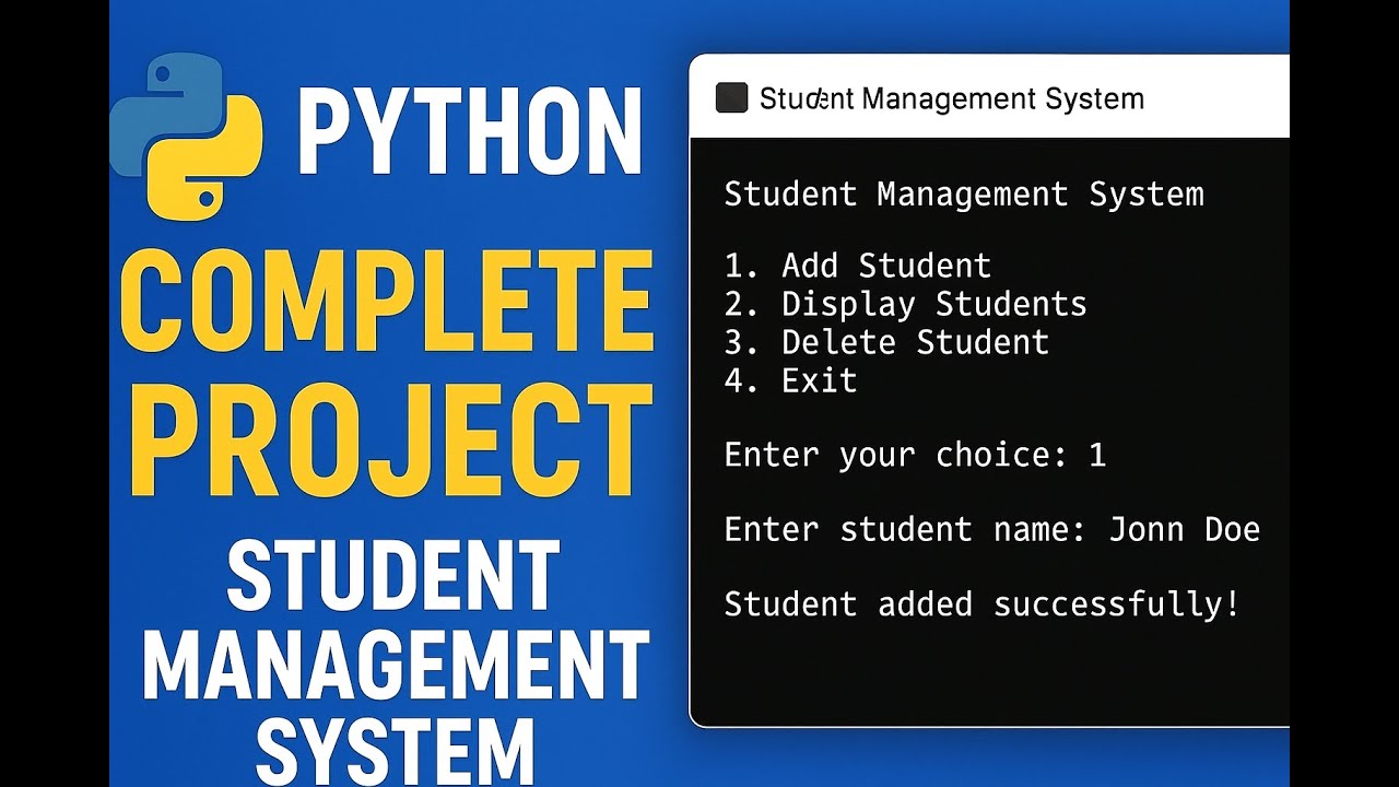 Python complete project | School management system | last part - YouTube