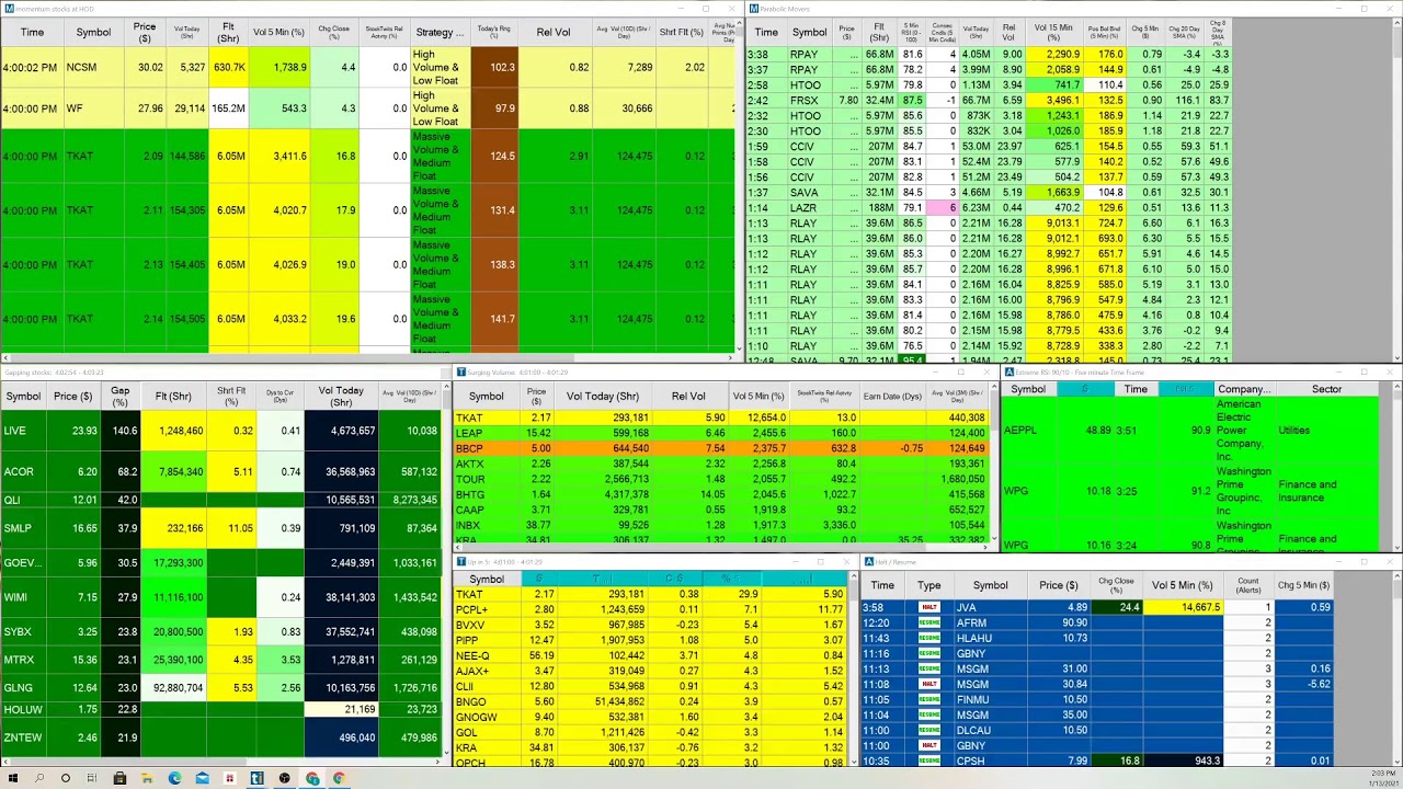 Live Day Trading Stock Scanner 1/13: Pre-market Gap Scanner - YouTube