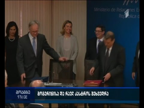 ფედერიკა მოგერინი კუბის ლიდერს რაულ კასტროს შეხვდა