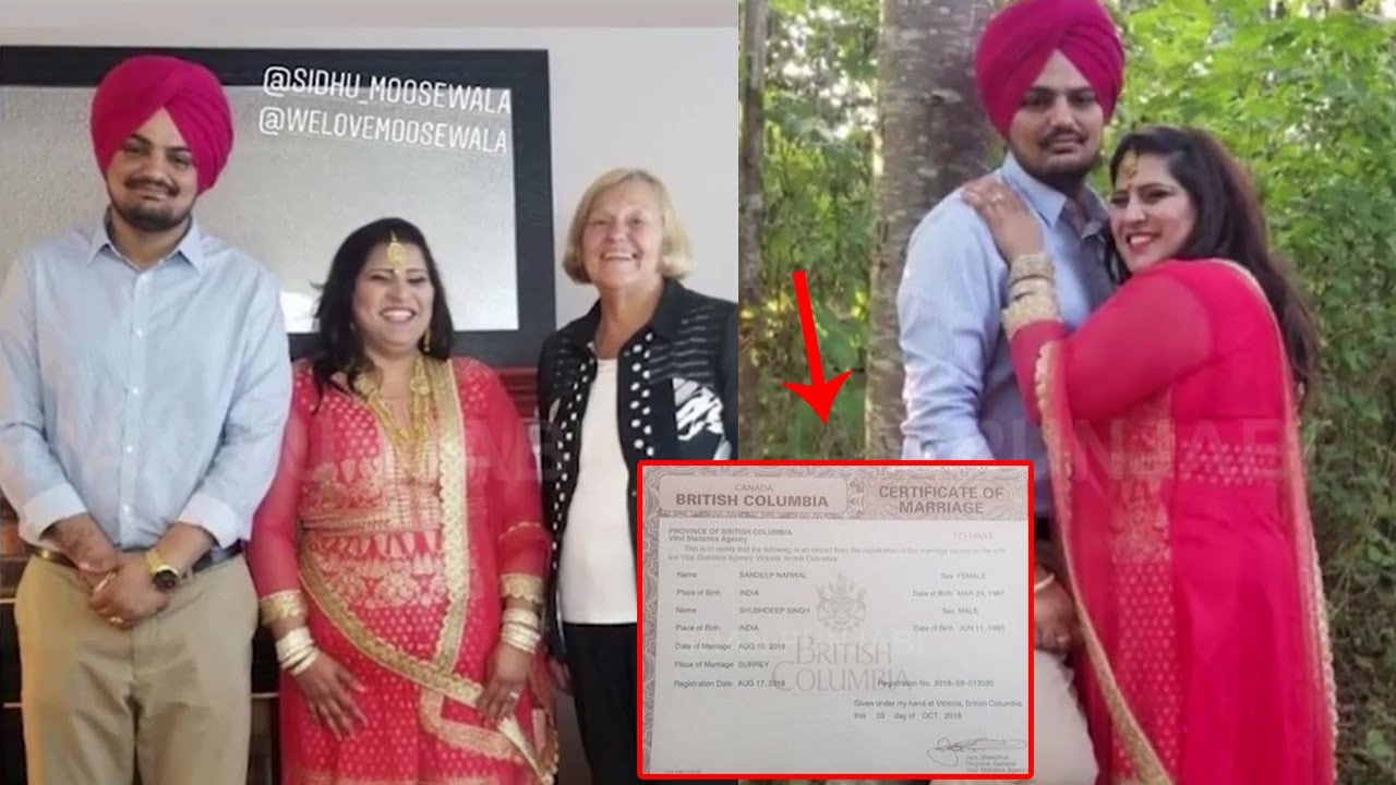 Sidhu Moose Wala Marriage Certificate and Wife Details Are Out. Sidhu