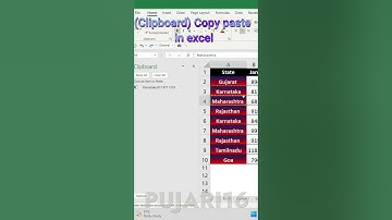 copy paste in excel (clipboard) #shorts #short