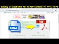 How to Convert CHM to PDF File on Windows PC | Online