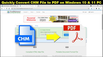 How to Convert CHM to PDF File on Windows PC | Online