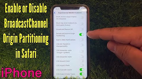 How to Enable or Disable Broadcast Channel Origin Partitioning in Safari on iPhone X