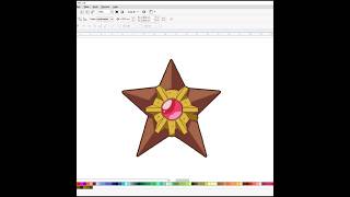 How to Draw Pokemon🌟| Staryu | Coreldraw | Drawing #shorts