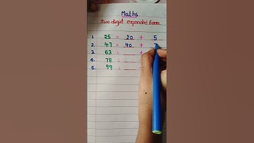 Two digit number expanded form #shorts #short #youtubeshorts #ytshorts #trending  #trendingshorts