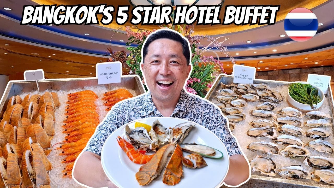 Bangkok 5 Star Hotel Buffet with Seafood, Lamb Chops & Authentic Thai Dishes 🇹🇭 Orchid Cafe