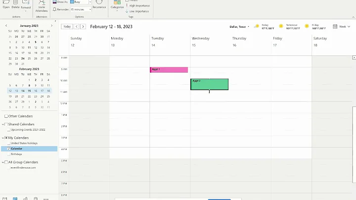 Outlook Calendar Color Coding