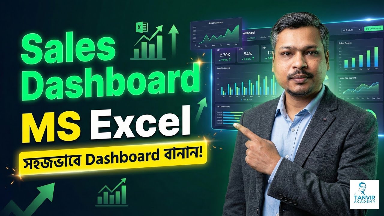 Make a Sales Dashboard in MS Excel! MS Excel Dashboard Tutorial in ...