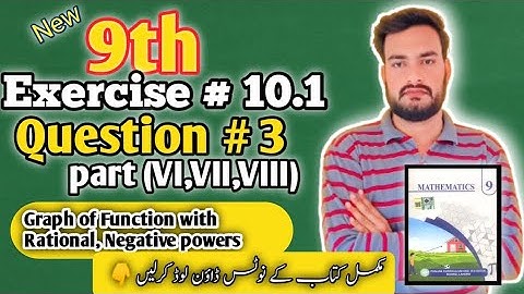 Class 9th Maths Exercise 10.1,Q-3 Part (VI,VII,VIII)New Book Graph of function with rational,-ve