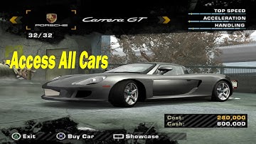 Cheats Code Need For Speed-Most Wanted (Black Edition) (NTSC-U) - Access All Cars - (PCSX2)