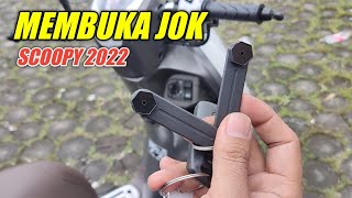 CARA MEMBUKA JOK SCOOPY 2022 & CARA MENGGUNAKAN EMERGENCY KEY