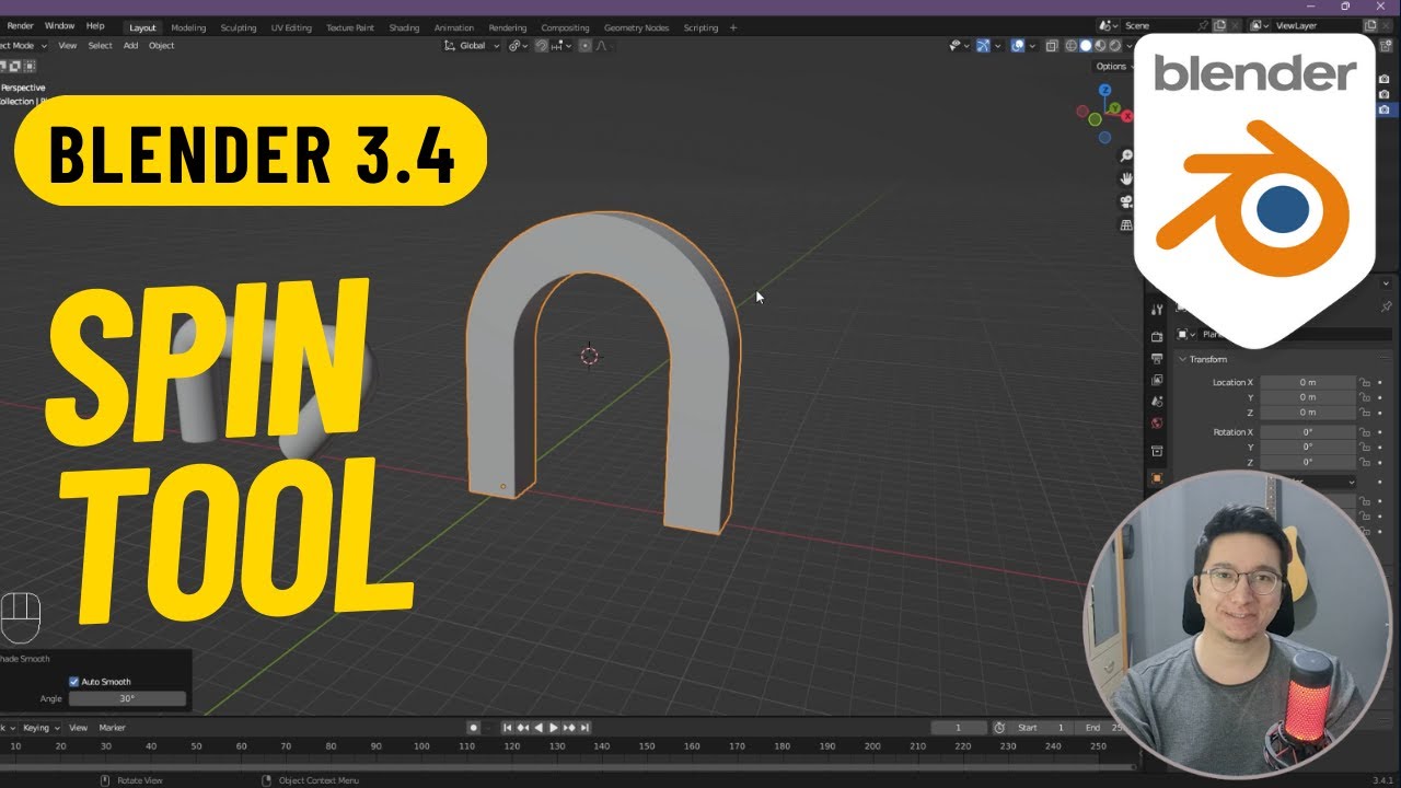 Blender Dersleri Spin Tool blender blenderdersleri modelleme YouTube