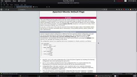 Start and run apache2 server in kali linux