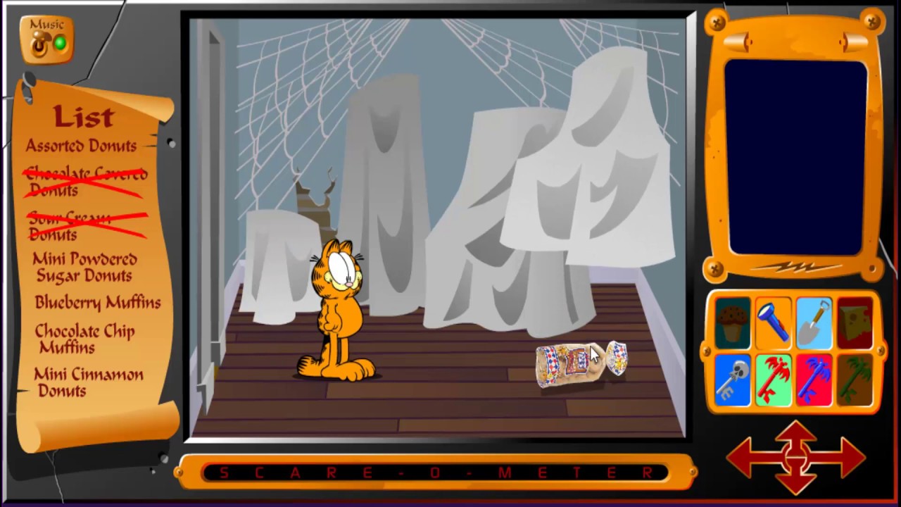 Tutorial: Garfield in Scary Scavenger Hunt - Como passar o jogo Garfield 1  friv - Dicas friv 