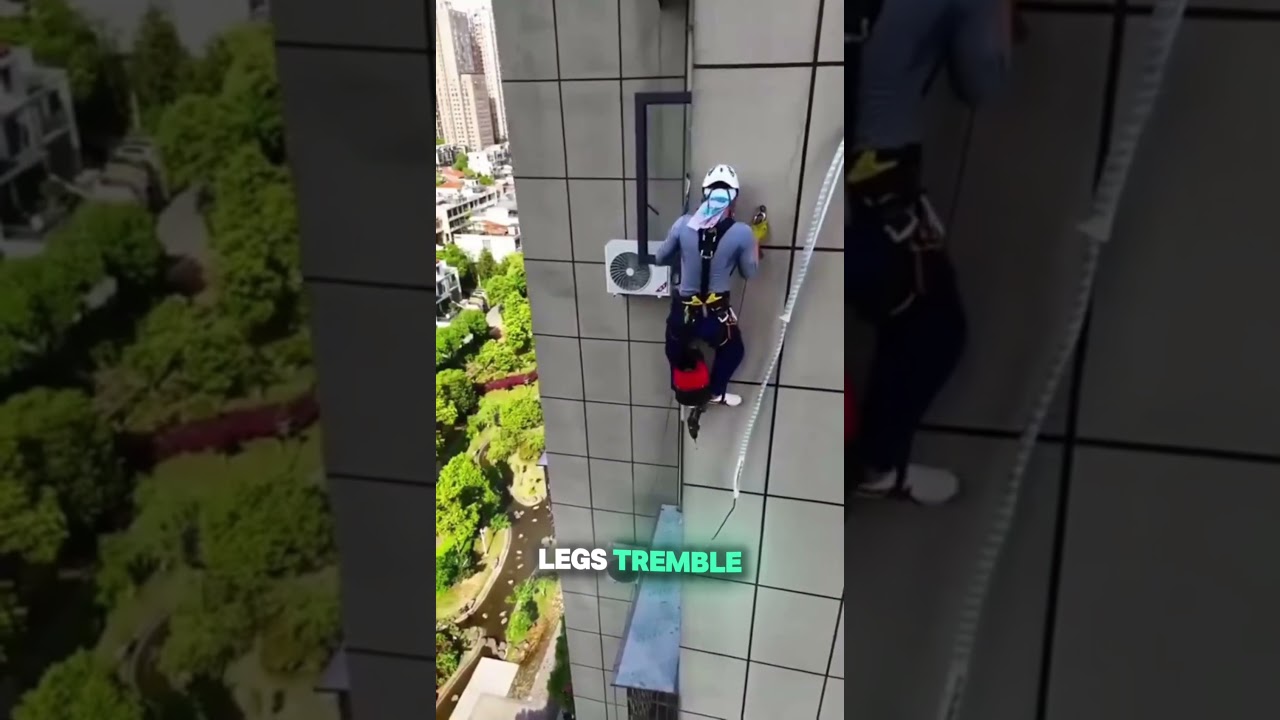 "Would YOU Do This Job? 😳 High-Rise Window Cleaning Madness!"
