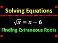 Checking For Extraneous Solutions 