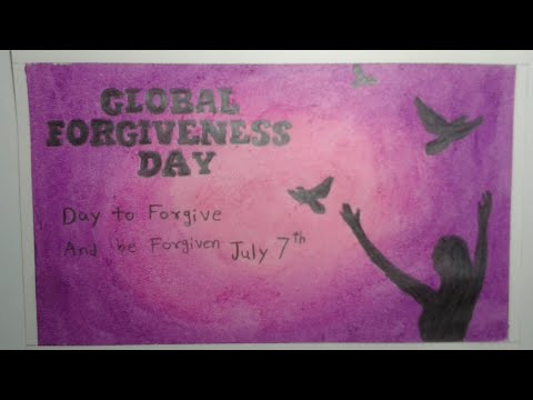 Global Forgiveness Day Poster | Drawing Painting World Forgiveness Day