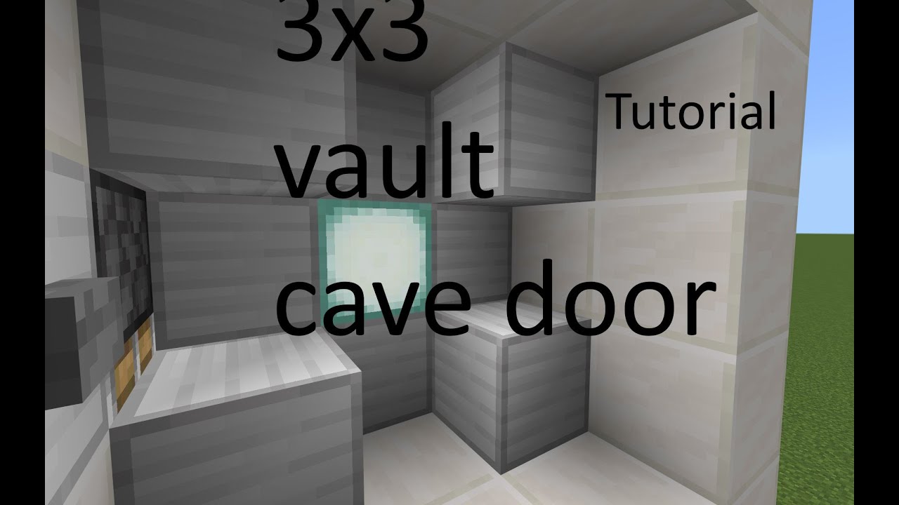 Minecraft Tutorial 3x3 vault cave door on bedrock. - YouTube