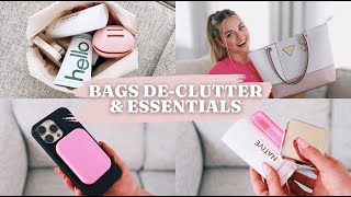 the BEST way to organize your bags (+ amazon essentials) !! everyday purse, work bag, gym bag…