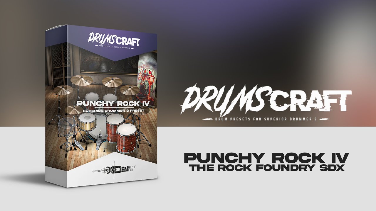 Punchy Rock IV: Superior Drummer 3 Preset - Sound Demo Video