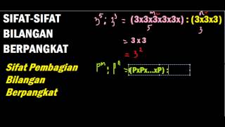 Sifat-sifat bilangan berpangkat salah satunya sifat pembagian