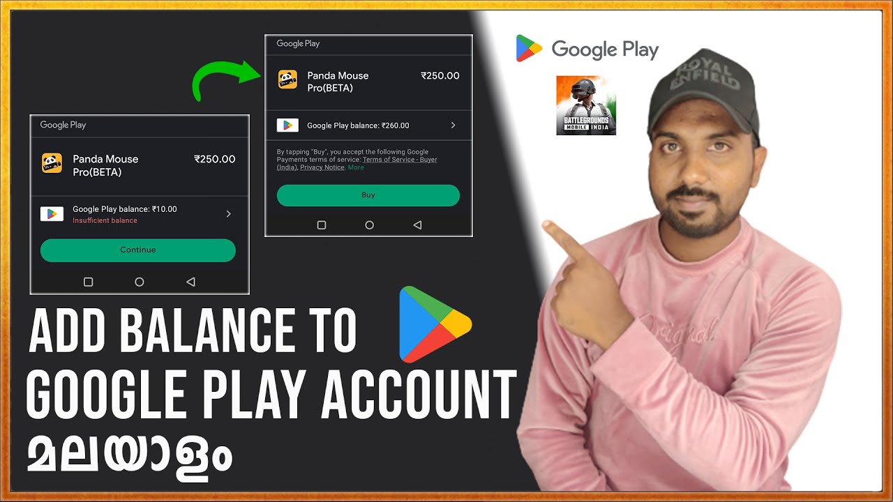 how to add money in google play store malayalam | Android Malayali ...
