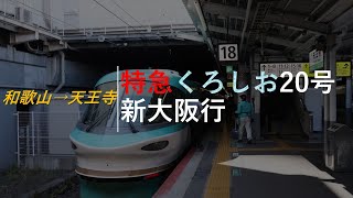 【4K側面展望】阪和線 特急くろしお20号 新大阪行 和歌山→天王寺