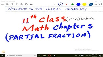 partial Fractions  fsc unit 5 Ex 5.1 q 1-3