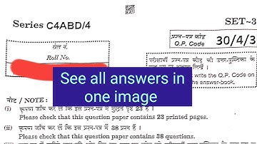 Complete Answer key Cbse Class 10 Maths  Exam 30/4/3 |#class10maths #cbsemaths