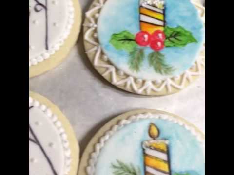 Christmas cookies hand painted