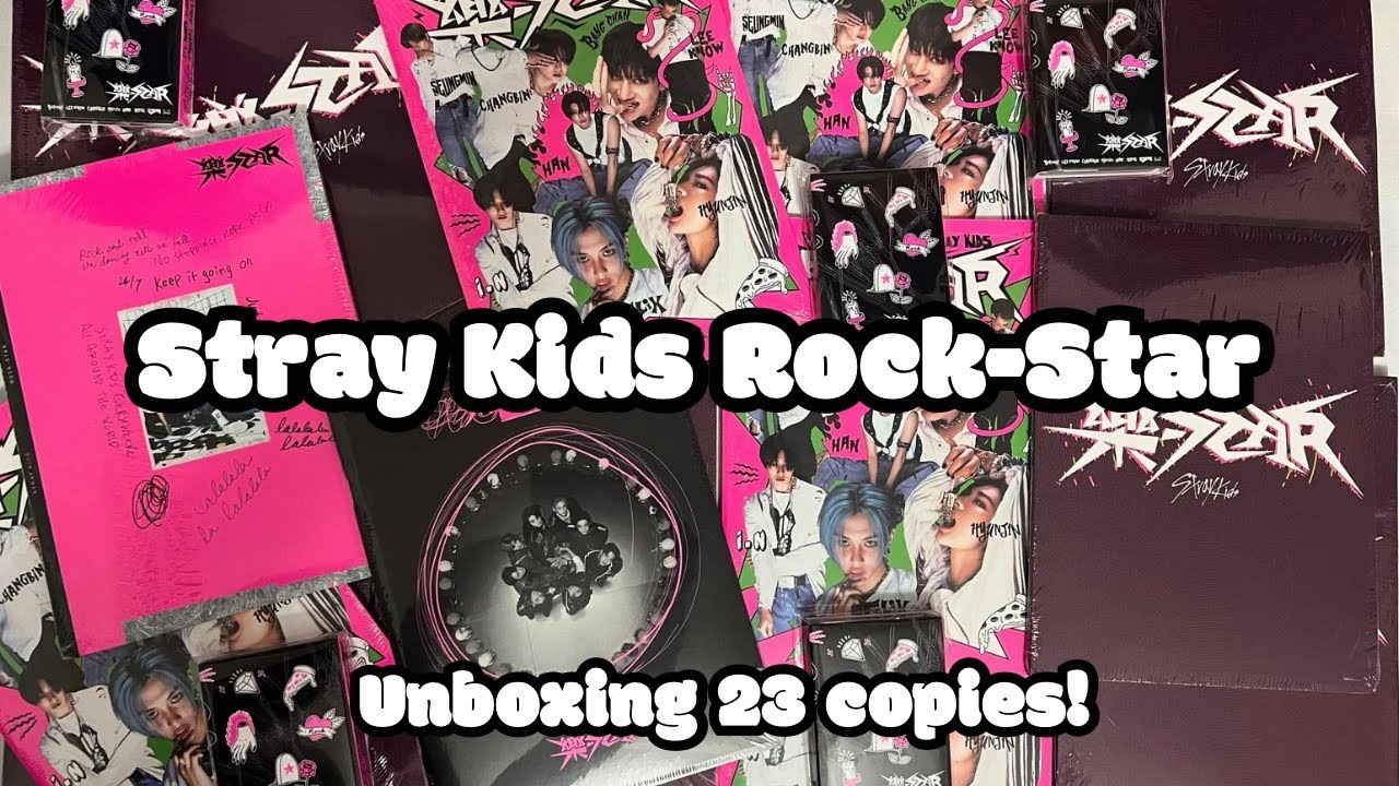 Stray Kids 8Ème Mini Album -Rock Star Set (Rock-Roll 2 Ver.) [Ensemble De Cartes Photos