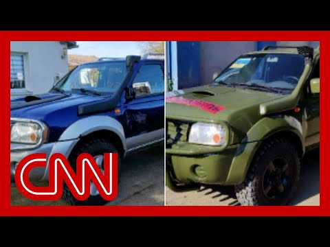 See how civilian vehicles get transformed for Ukraine battlefield