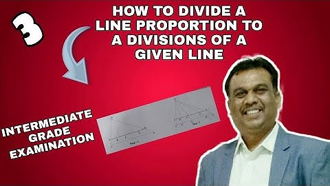 How to divide a line in a proportion | intermediate drawing grade exam | suhaas Bhoir