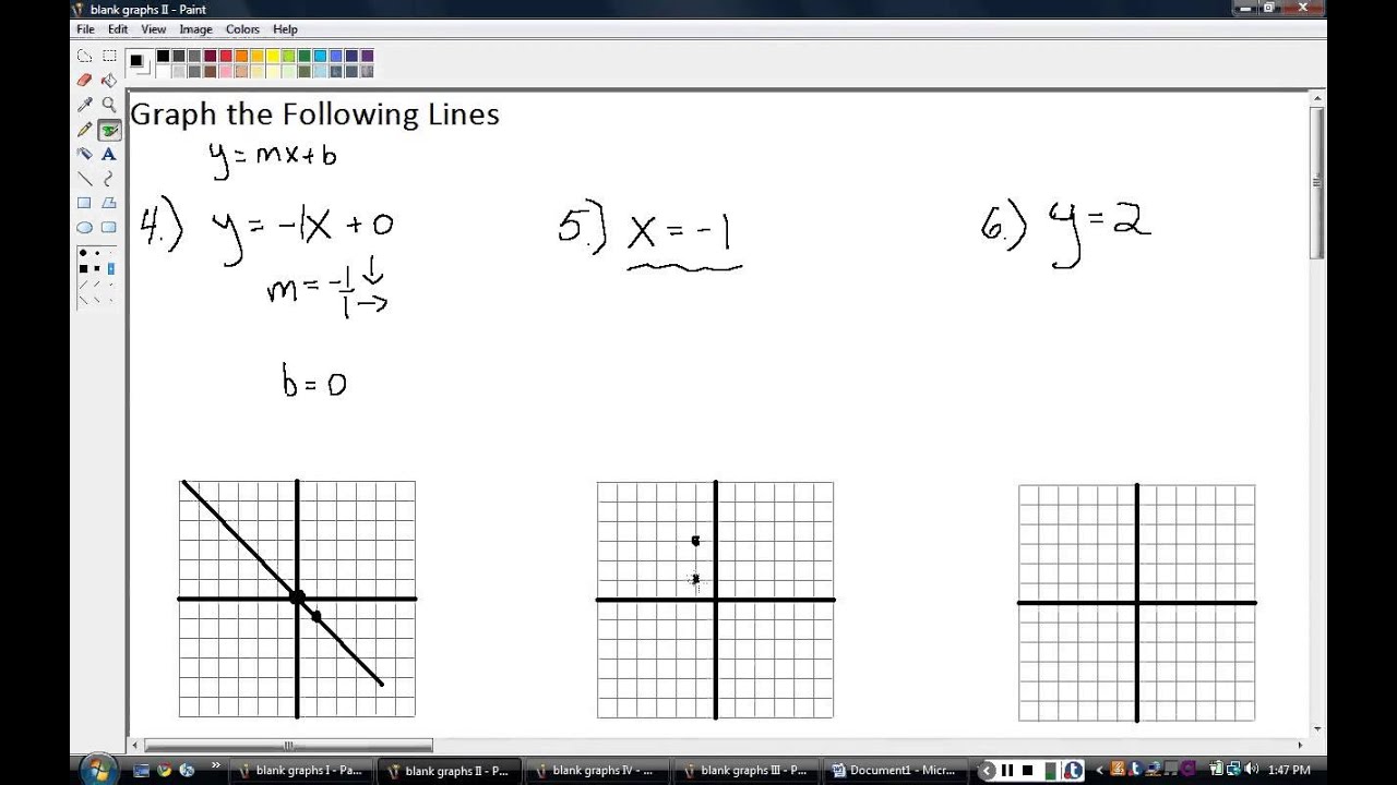 Graphing Lines II YouTube