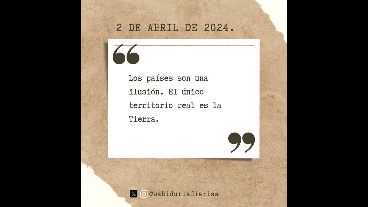 Frase del día 2 de abril de 2024. YouTube