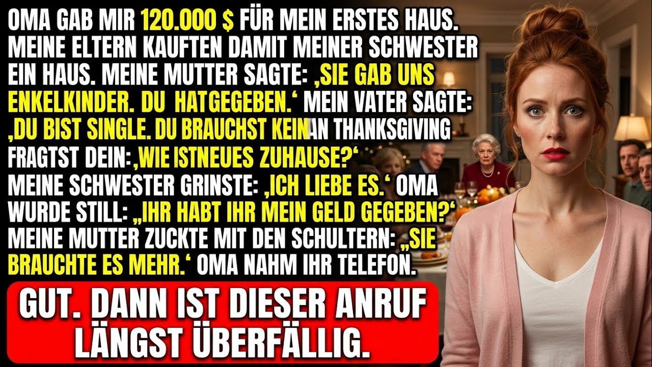 Vor drei Jahren schob meine Großmutter mir einen Umschlag über den Küchentisch – hunderttausend Dollar, mein vorgezogenes Erbe. Sie wollte erleben, wie ich mir ein eigenes Zuhause aufbaue. Ich...