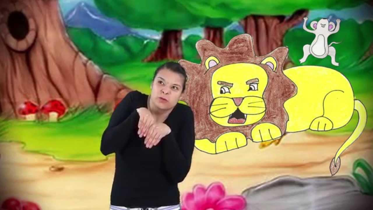 Aprendiendo Lengua de Señas Mexicana,Cuento Infantil: El león y el ratón -  YouTube