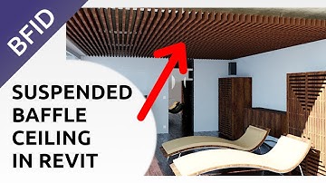 Suspended Baffle Ceiling in Revit with Lindner Parametric Family | Rectangular Footprint